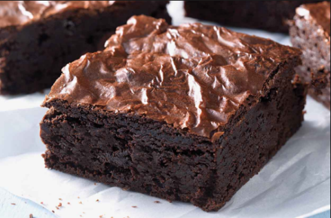 A picture of a brownie. 